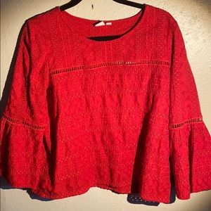 Gap Red Lace Top